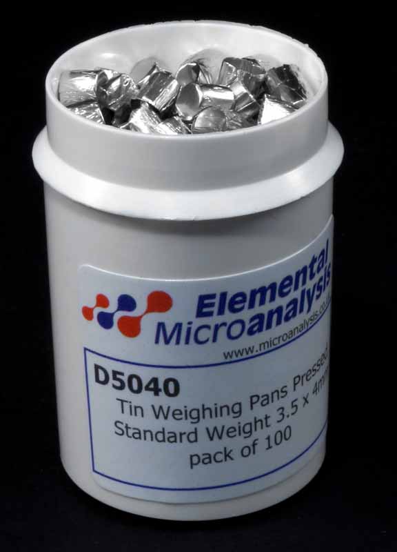 Tin Weighing Pans Pressed Standard Weight 3.5 x 4mm pack of 100